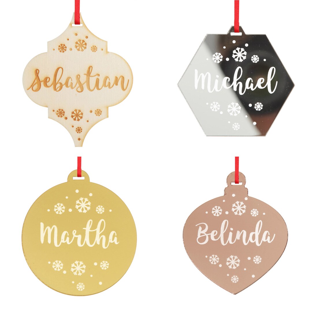 Etched Bauble decoration styled