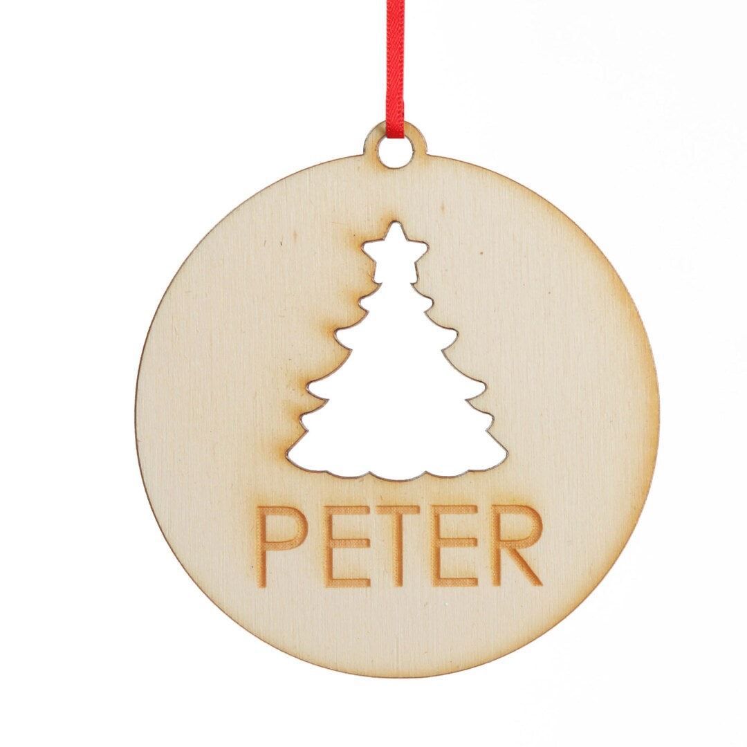 Personalised Tree cutout Christmas decoration