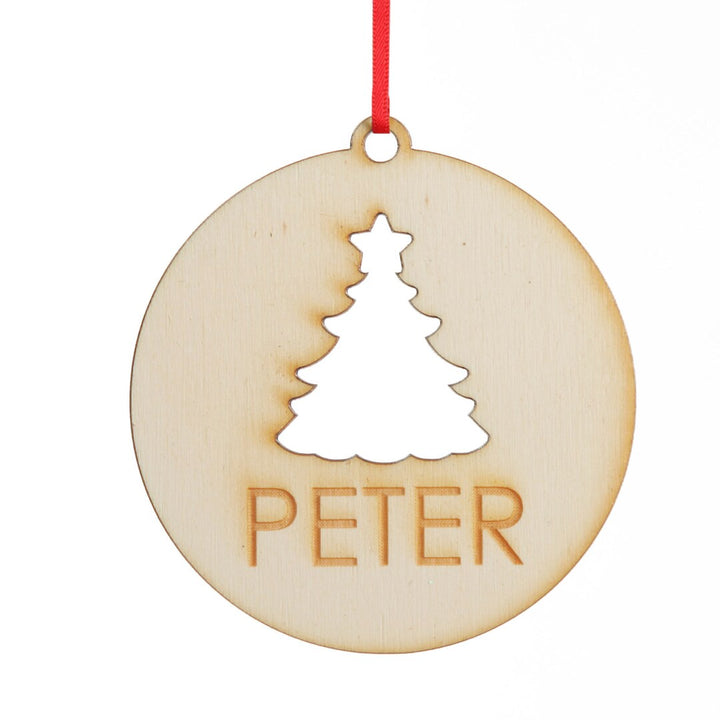 Personalised Tree cutout Christmas decoration