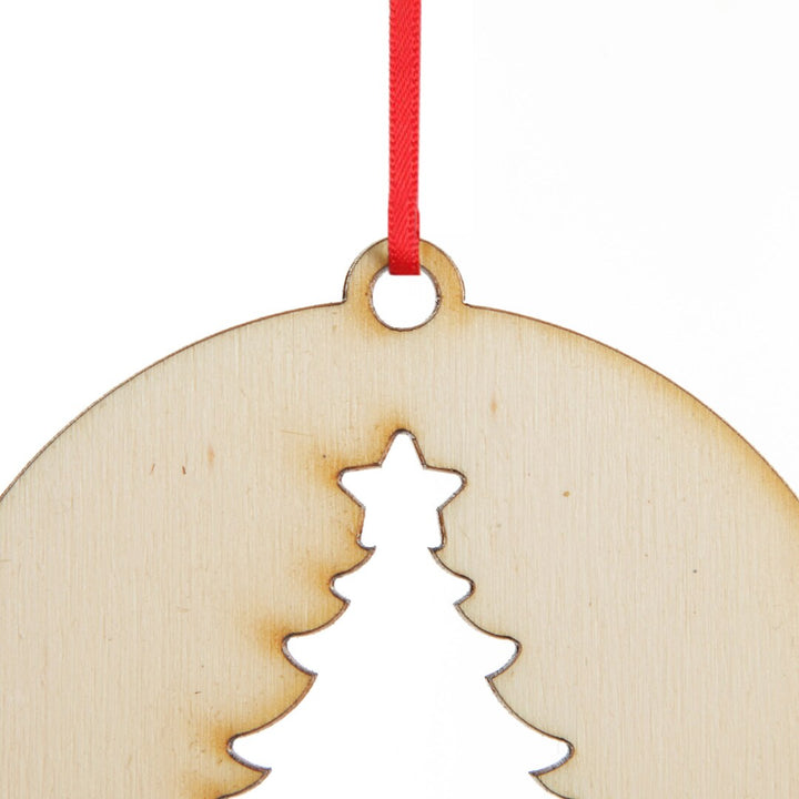 Tree cutout decoration, side view