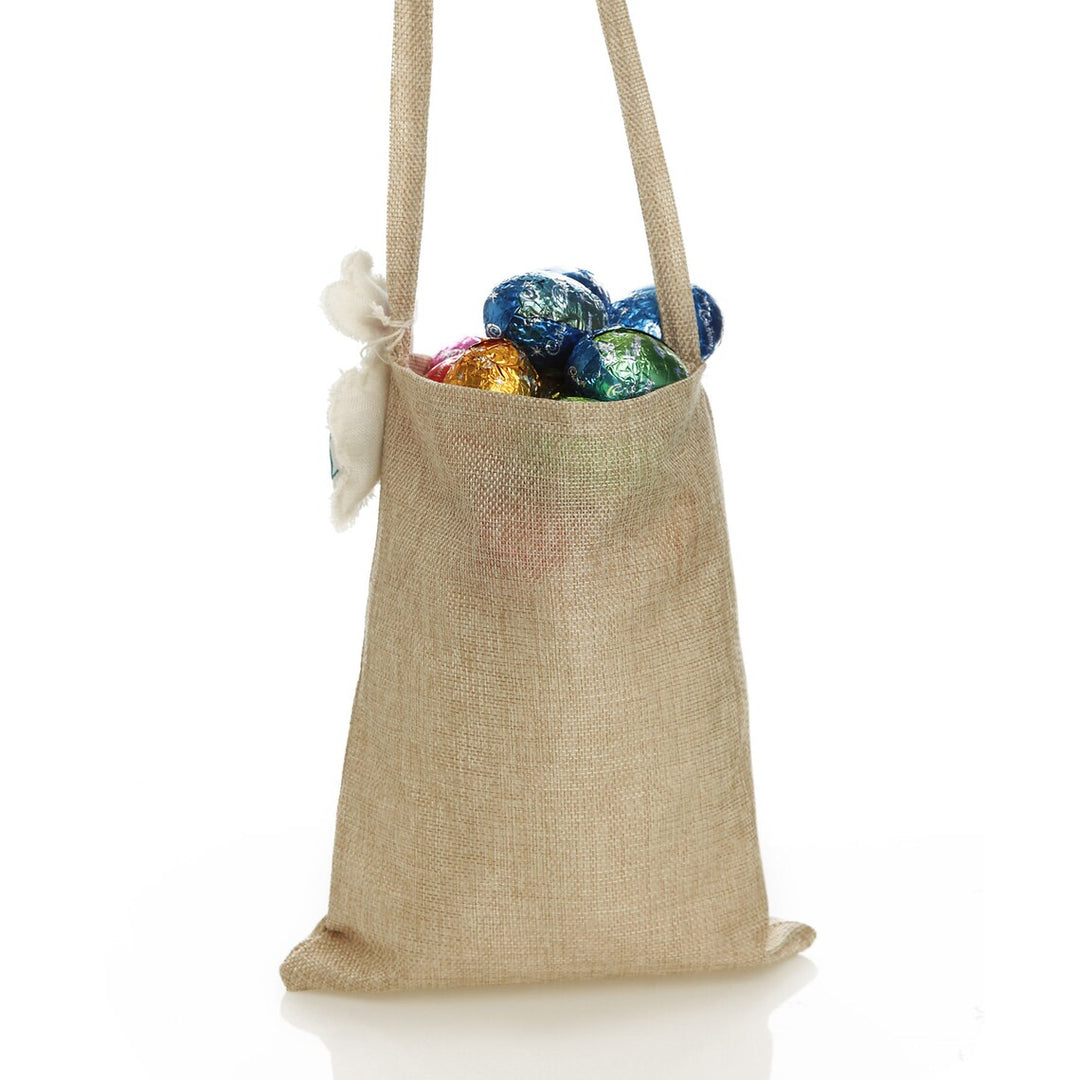 Personalised Jute Easter Tote Bag with Bunny Design