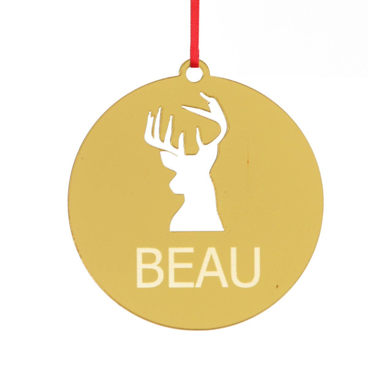 Personalised Reindeer cutout Christmas decoration