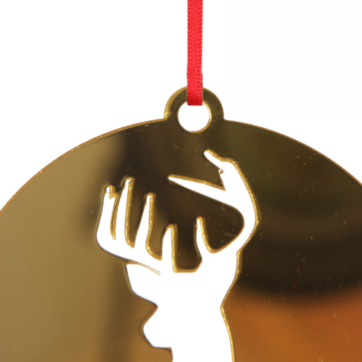 Reindeer cutout decoration detail