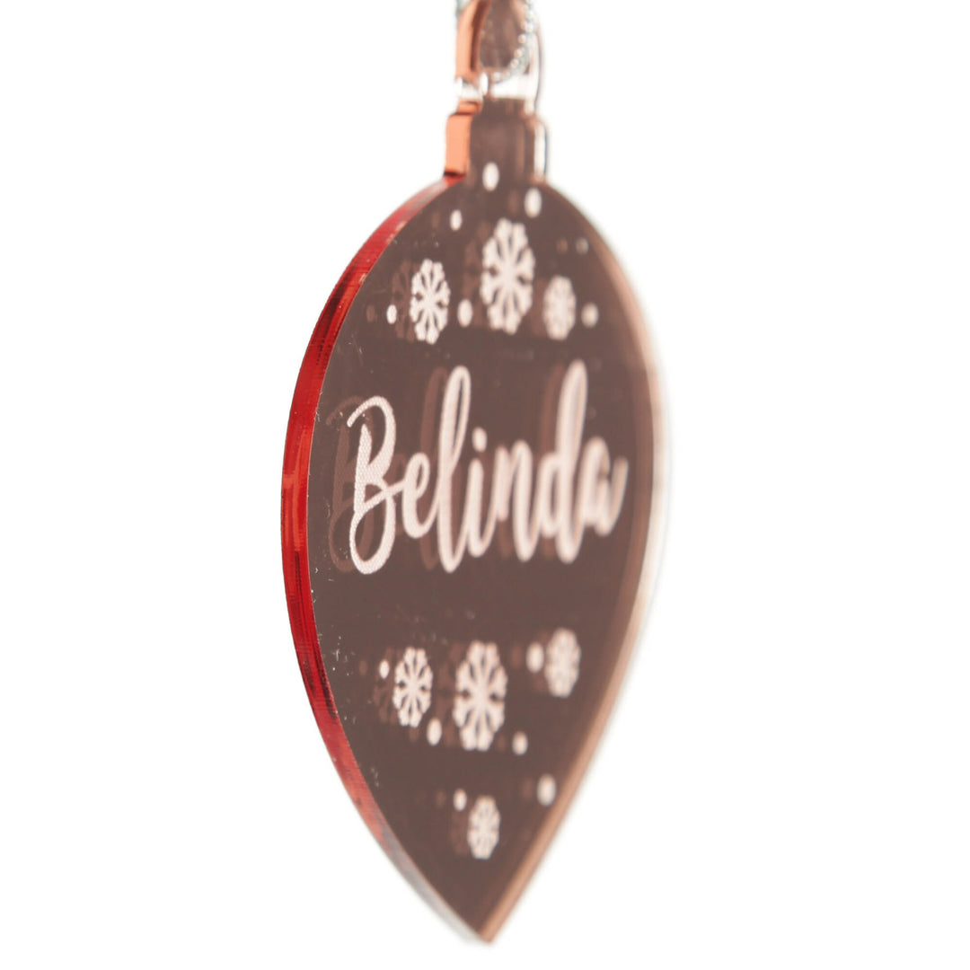 Etched Teardrop decoration detail
