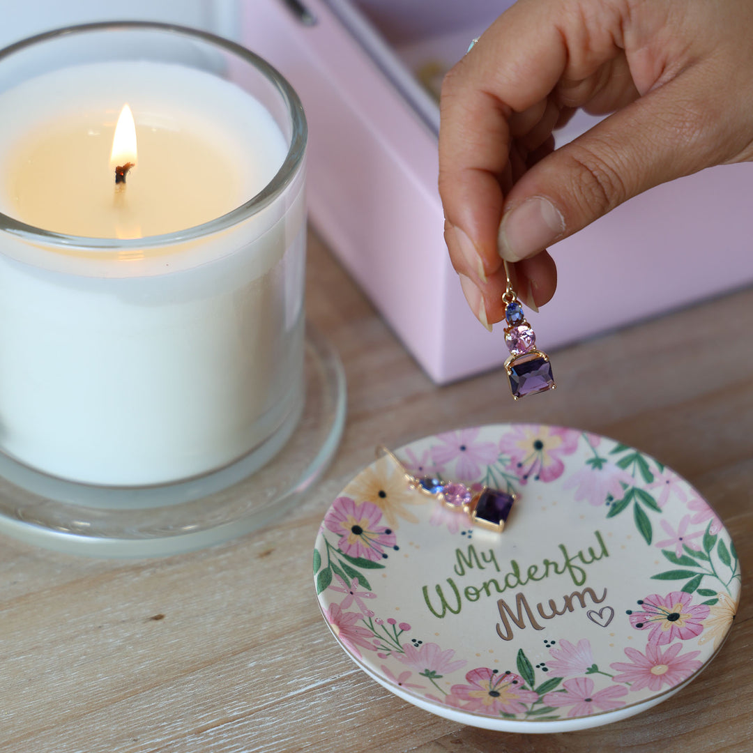 My Wonderful Mum - Floral Trinket dish 10cm(dia)