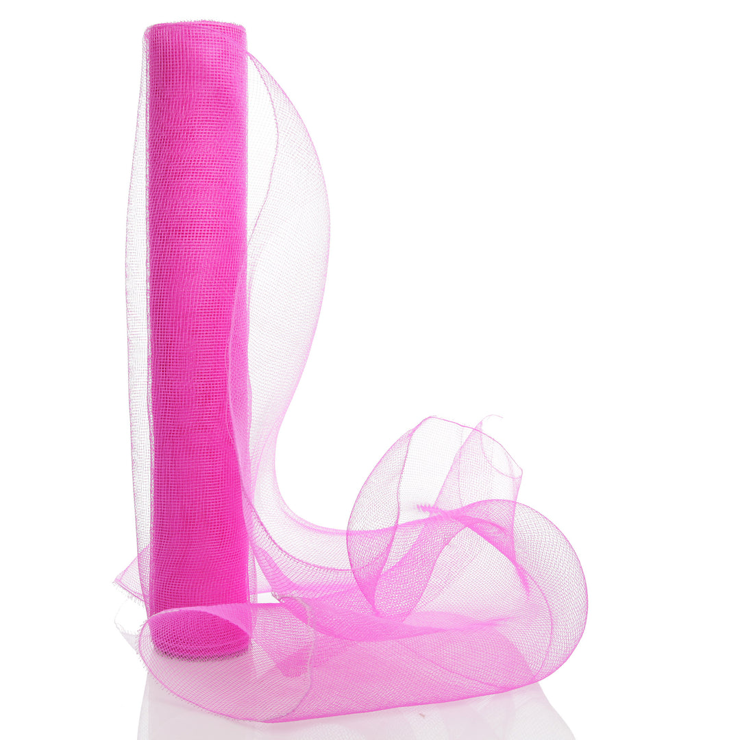 Wide Bright Pink Decomesh Roll 