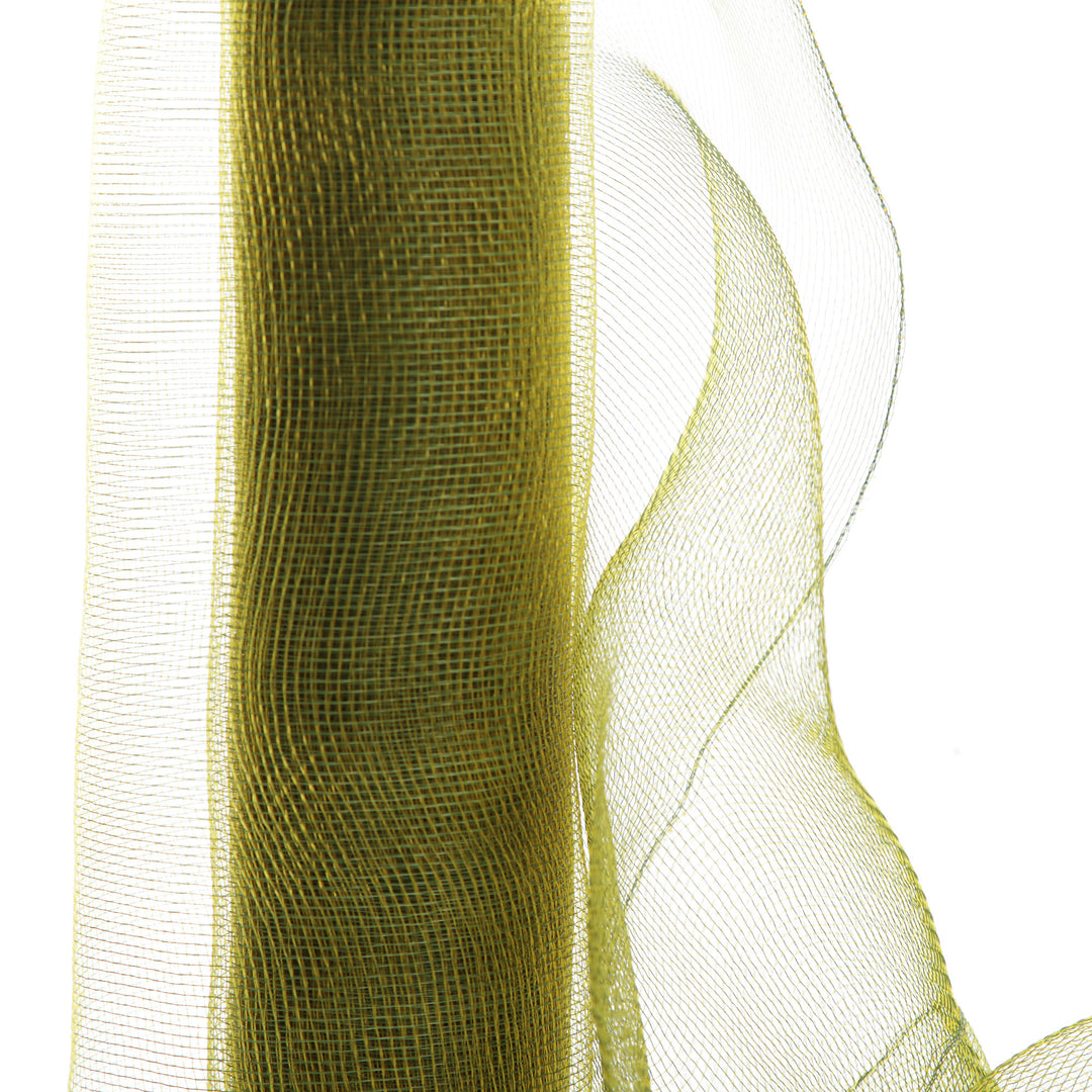 Large Moss Green Deco Mesh Roll Detail