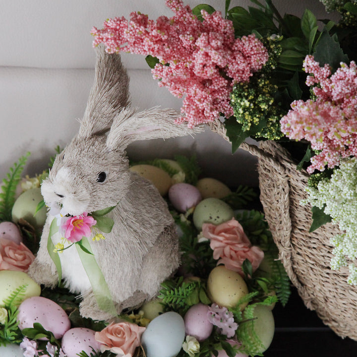 Easter Egg and Rose Floral Wreath