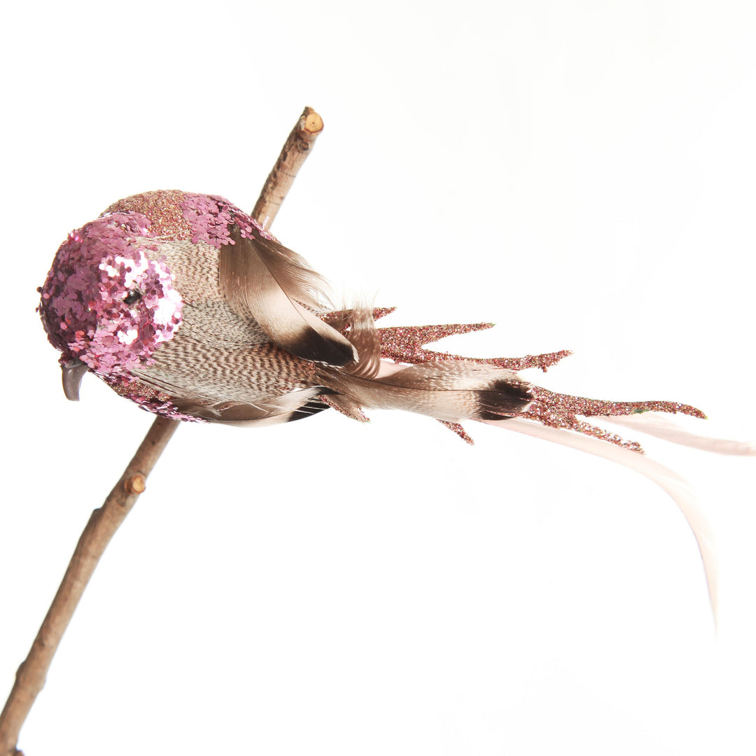 Pink Sequin Bird Clip