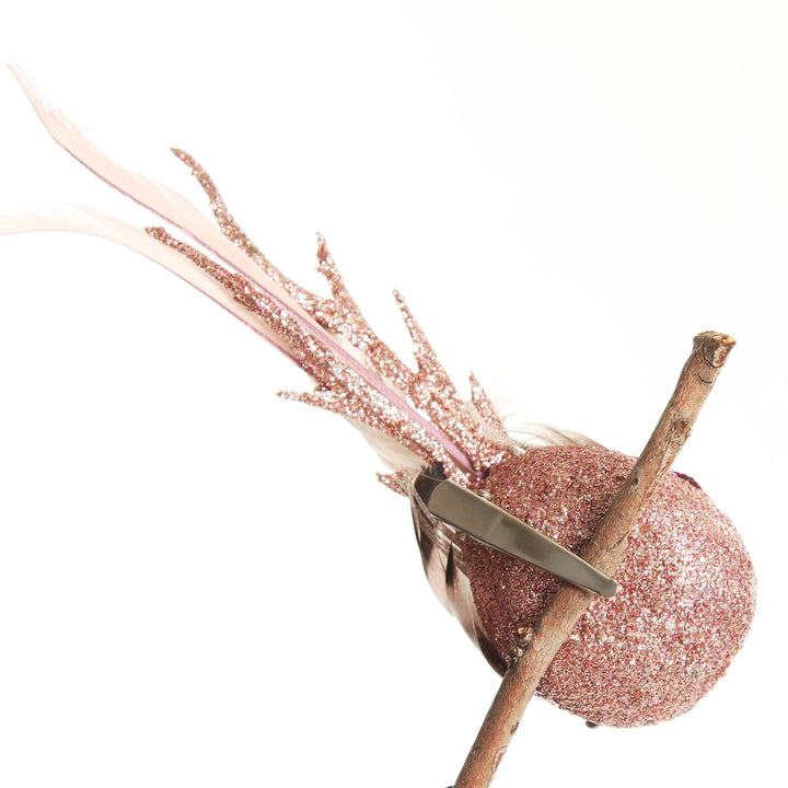Pink Sequin Bird Clip