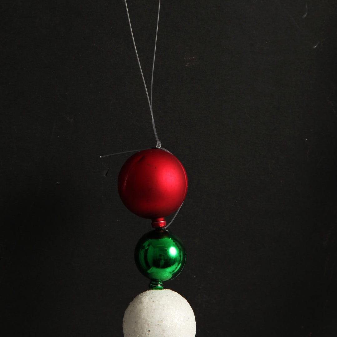 Red White and Green Bauble Christmas Garland