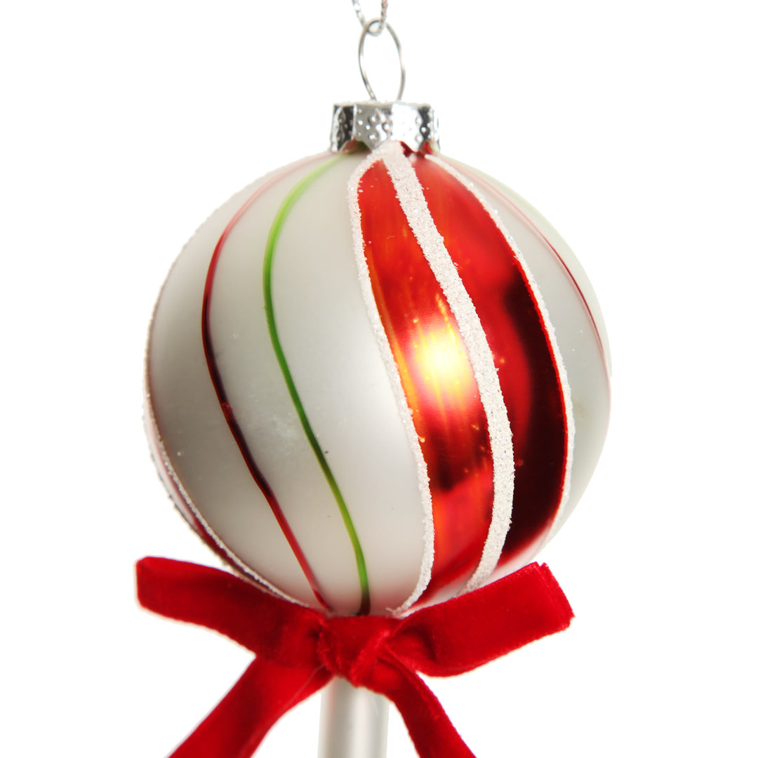 Red and White Peppermint Lollipop Tree Decoration