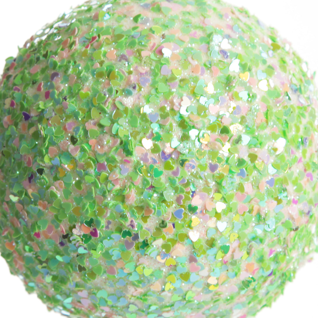 Iridescent Mint Green Sequin Christmas Ball