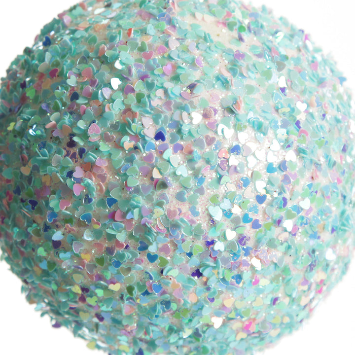 Iridescent Baby Blue Sequin Christmas Ball