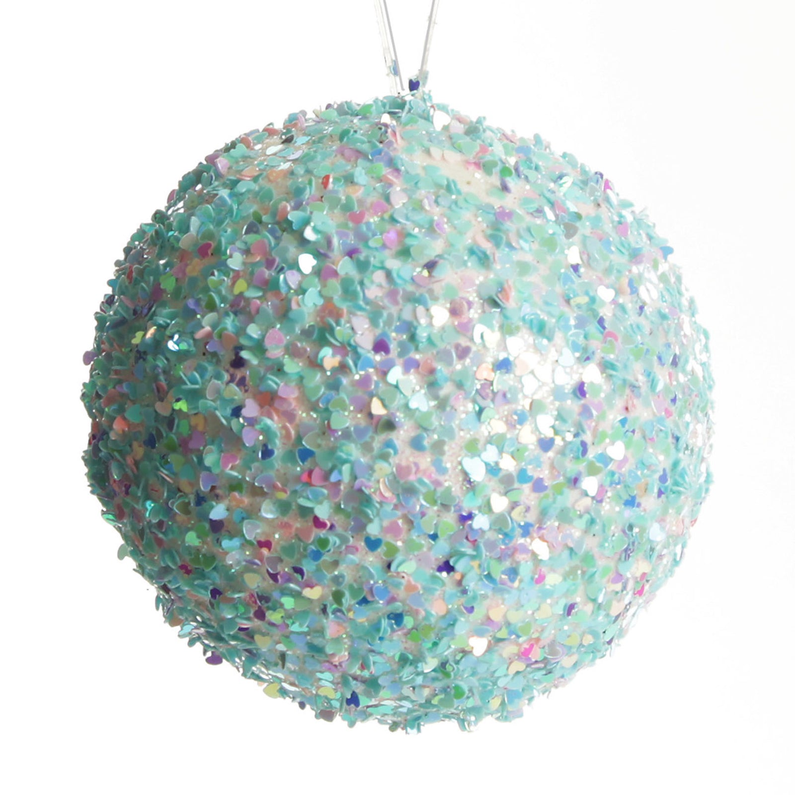 Iridescent Baby Blue Sequin Christmas Ball