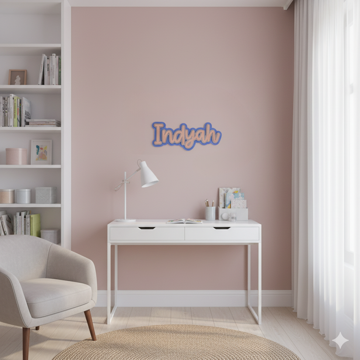 Personalised Triple Layer Laser Cut Name Sign