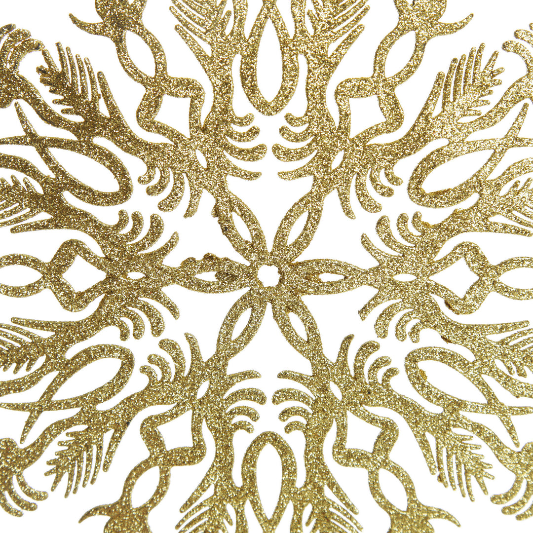Intricate Gold Hanging Snowflake Decoration