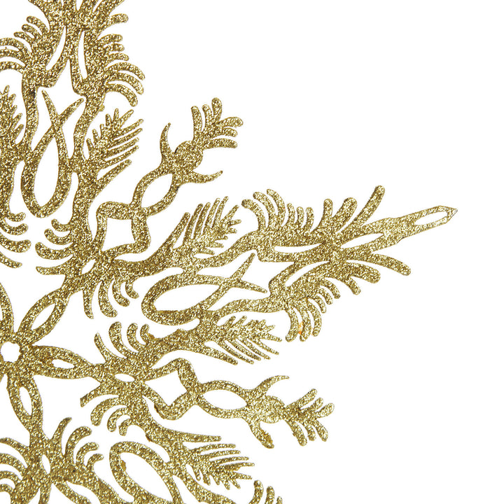 Intricate Gold Hanging Snowflake Decoration