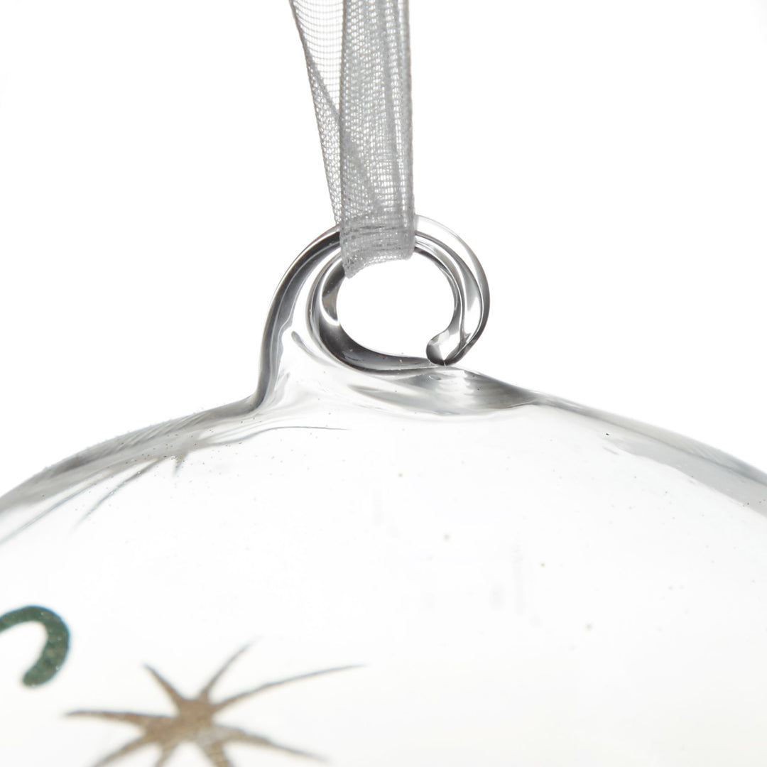 Personalised Iridescent Glass Christmas Bauble