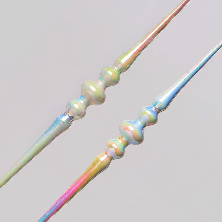 Iridescent Icicle Long Drop Christmas Tree Decoration - Set of 2