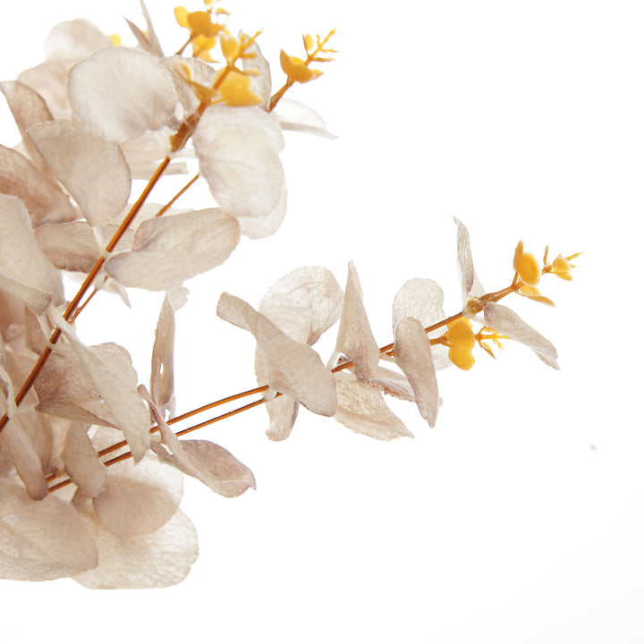 Ivory Eucalyptus Leaf Spray