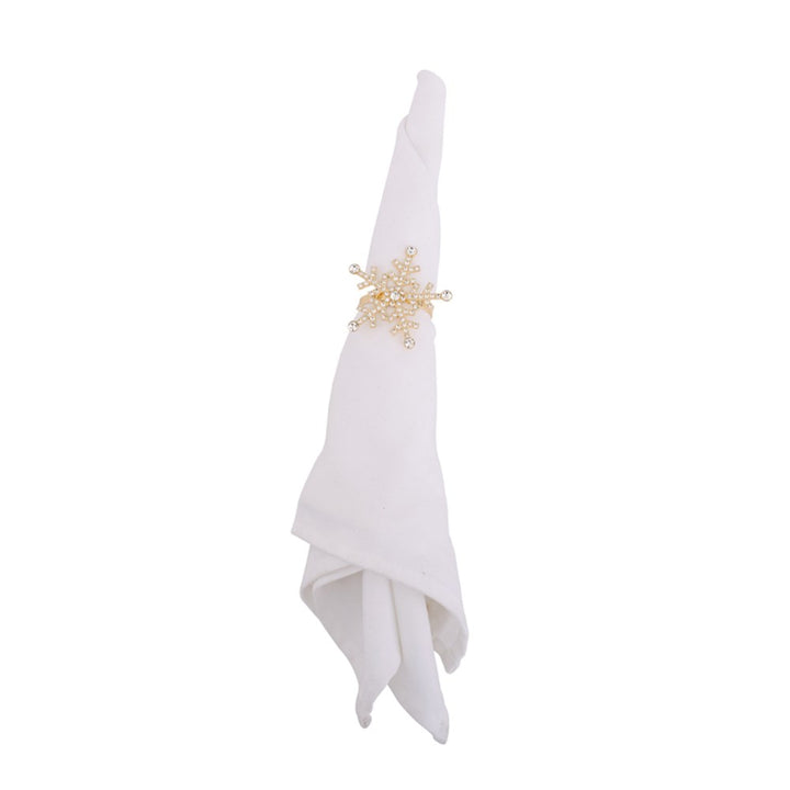 Jewelled Snowflake Napkin Ring - Set of 4