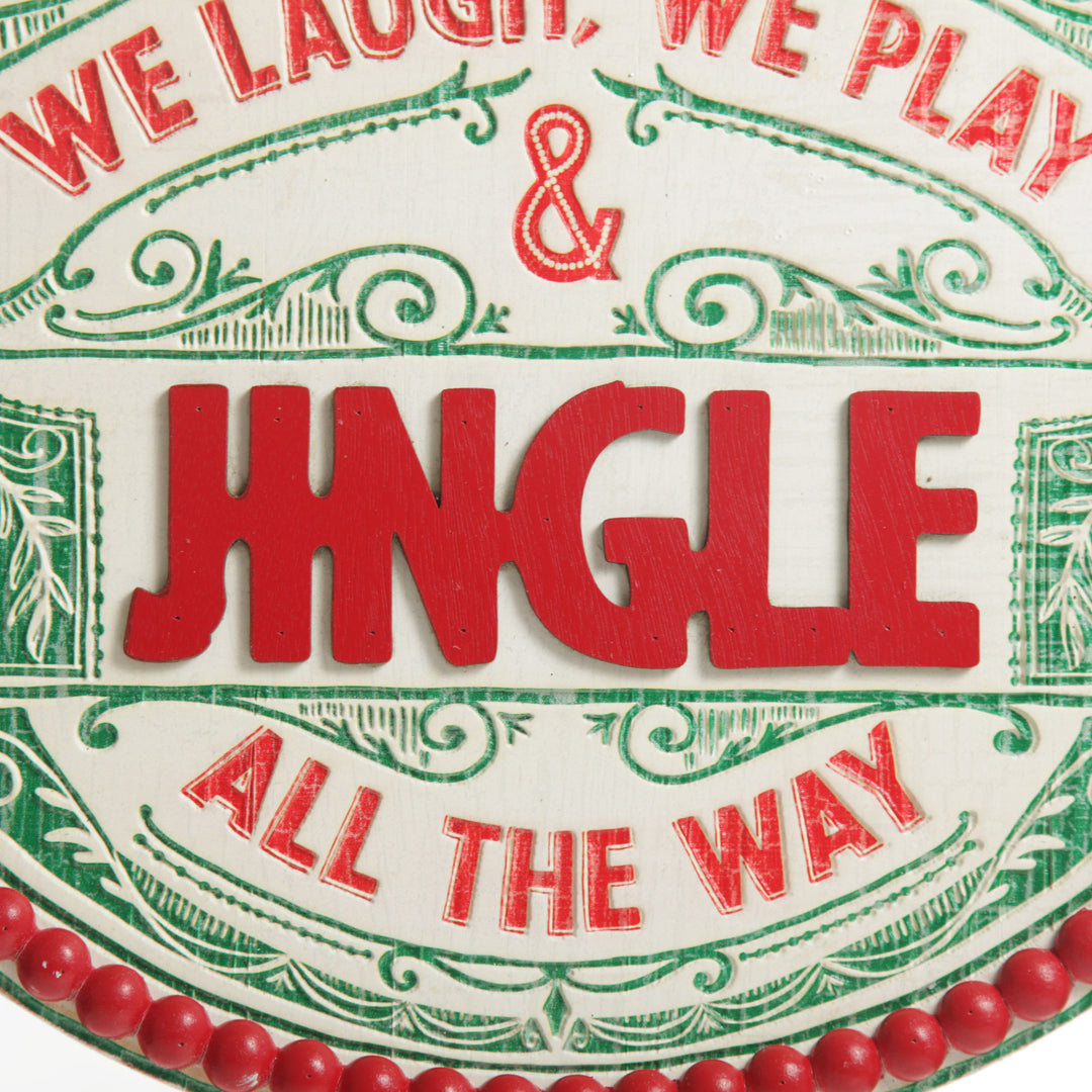 Jingle All the Way Retro Wooden Christmas Sign