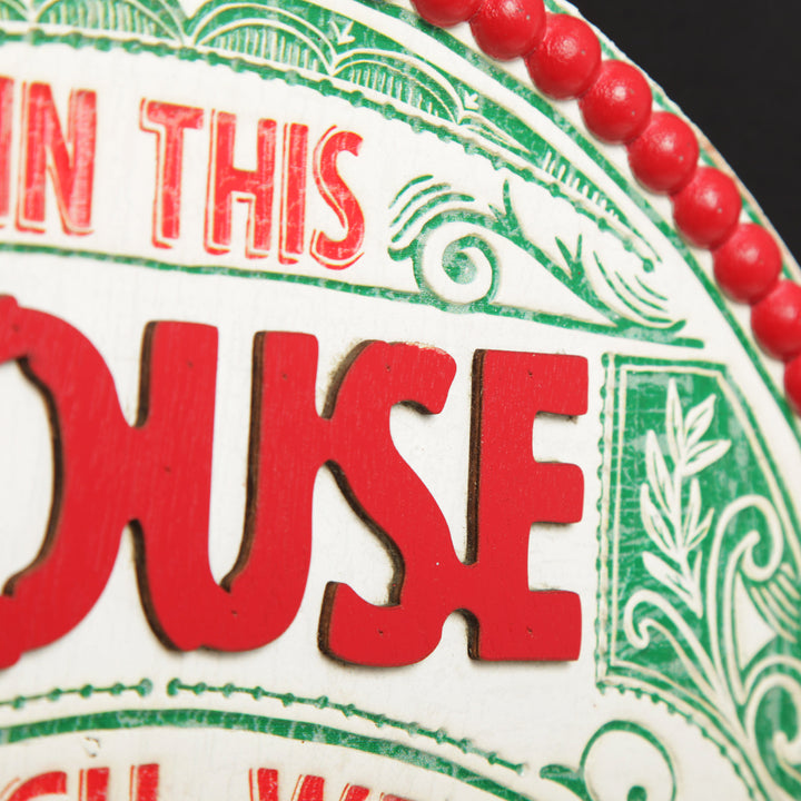 Jingle All the Way Retro Wooden Christmas Sign