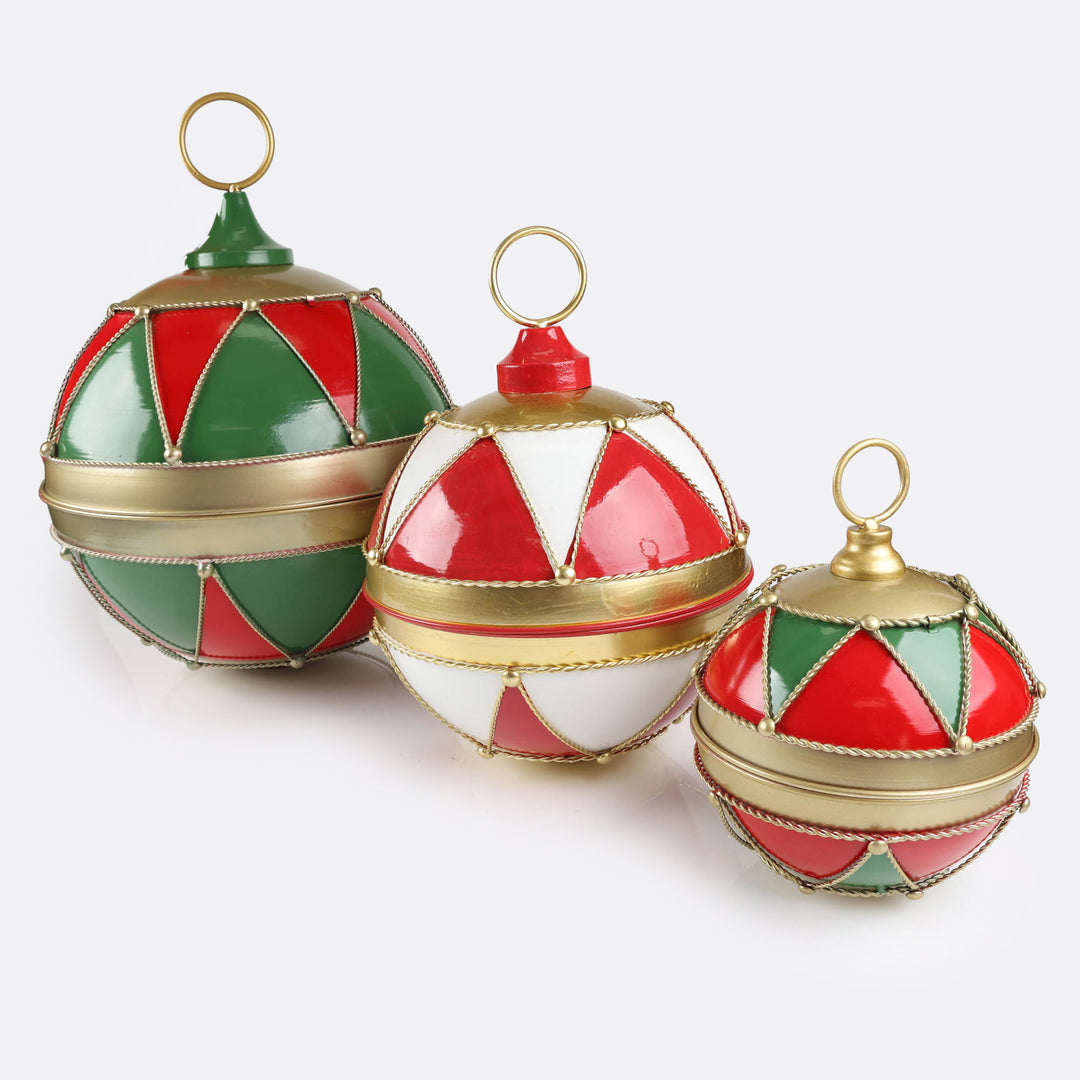 Jolly Christmas Metal Bauble Bell - 20cm