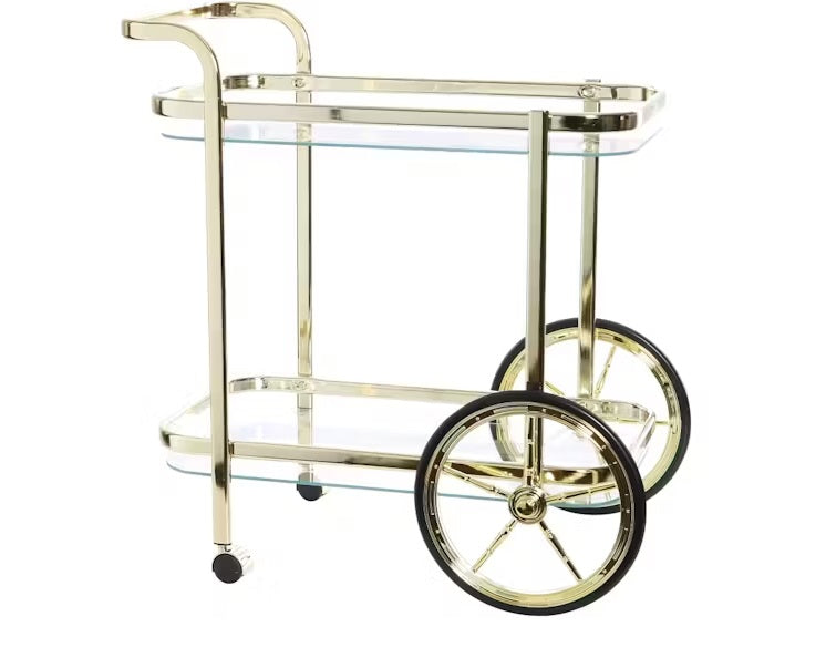 Jones Rectangular Bar Cart - Gold