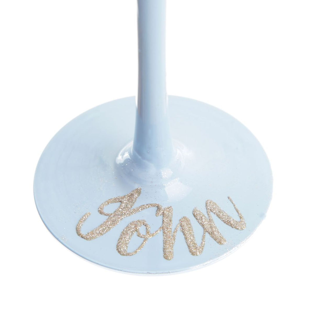 Personalised Pastel Iridescent 40th Birthday Wine Glass