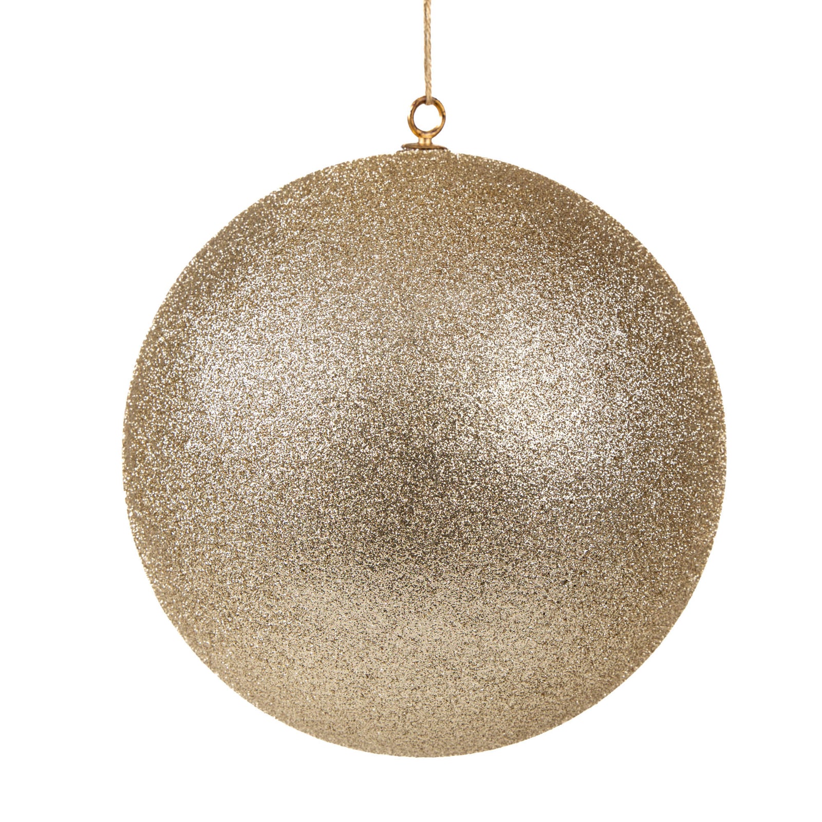 Jumbo Champagne Glitter Polystyrene Bauble 25cm(d)