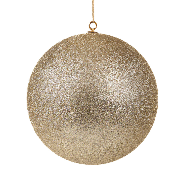 Jumbo Champagne Glitter Polystyrene Bauble 25cm(d)