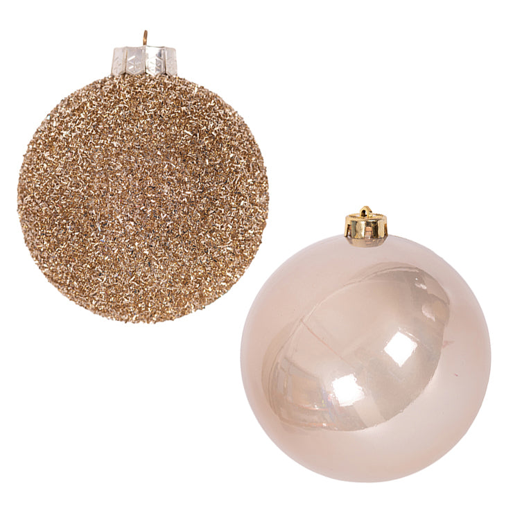 Jumbo Champagne Gold Shatterproof Christmas Bauble 