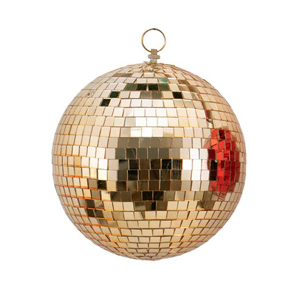 Jumbo Gold Disco Christmas Bauble - 20cm