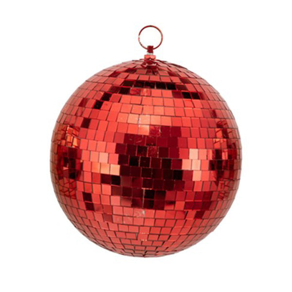 Jumbo Red Disco Christmas Bauble - 20cm
