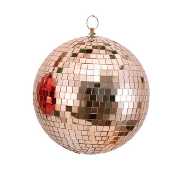 Jumbo Rose Gold Disco Christmas Bauble - 20cm