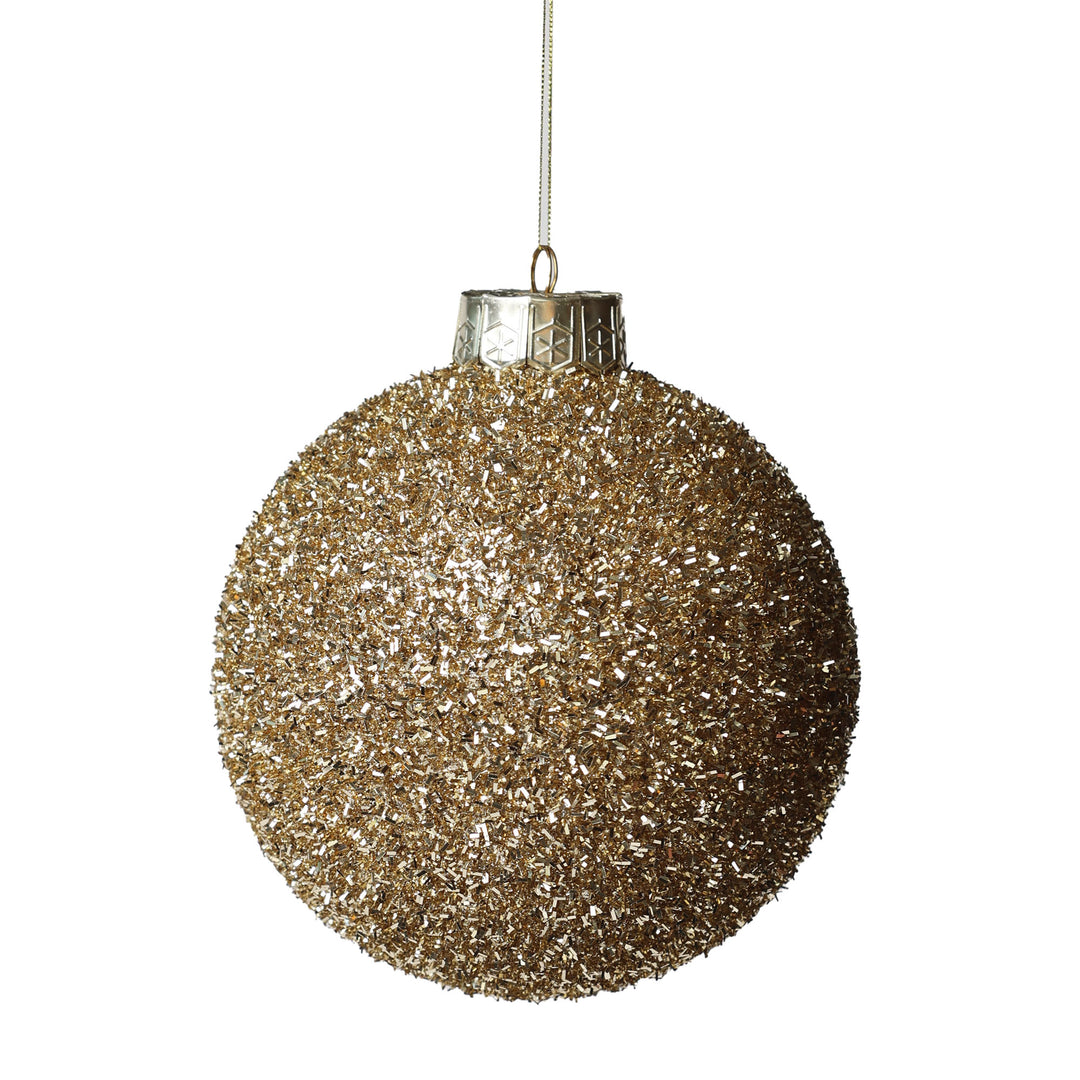 Jumbo Champagne Gold Shatterproof Christmas Bauble 