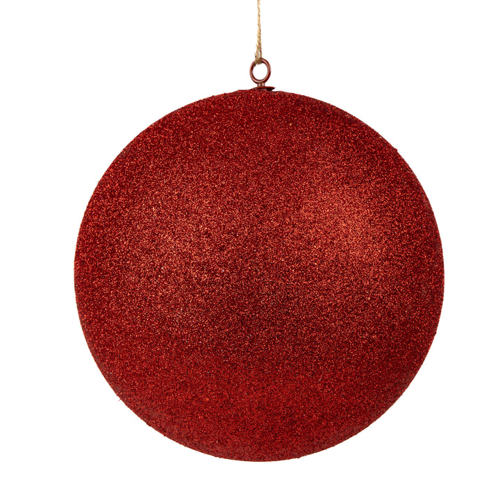 Jumbo Red Glitter Polystyrene Bauble 25cm(d)