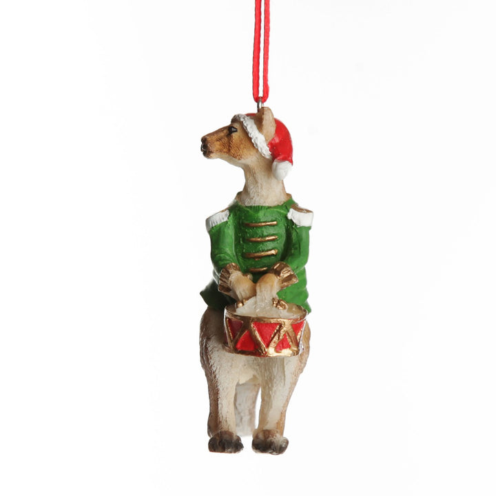 Kangaroo Australiana Christmas Tree Decoration - Green Jacket Whole product