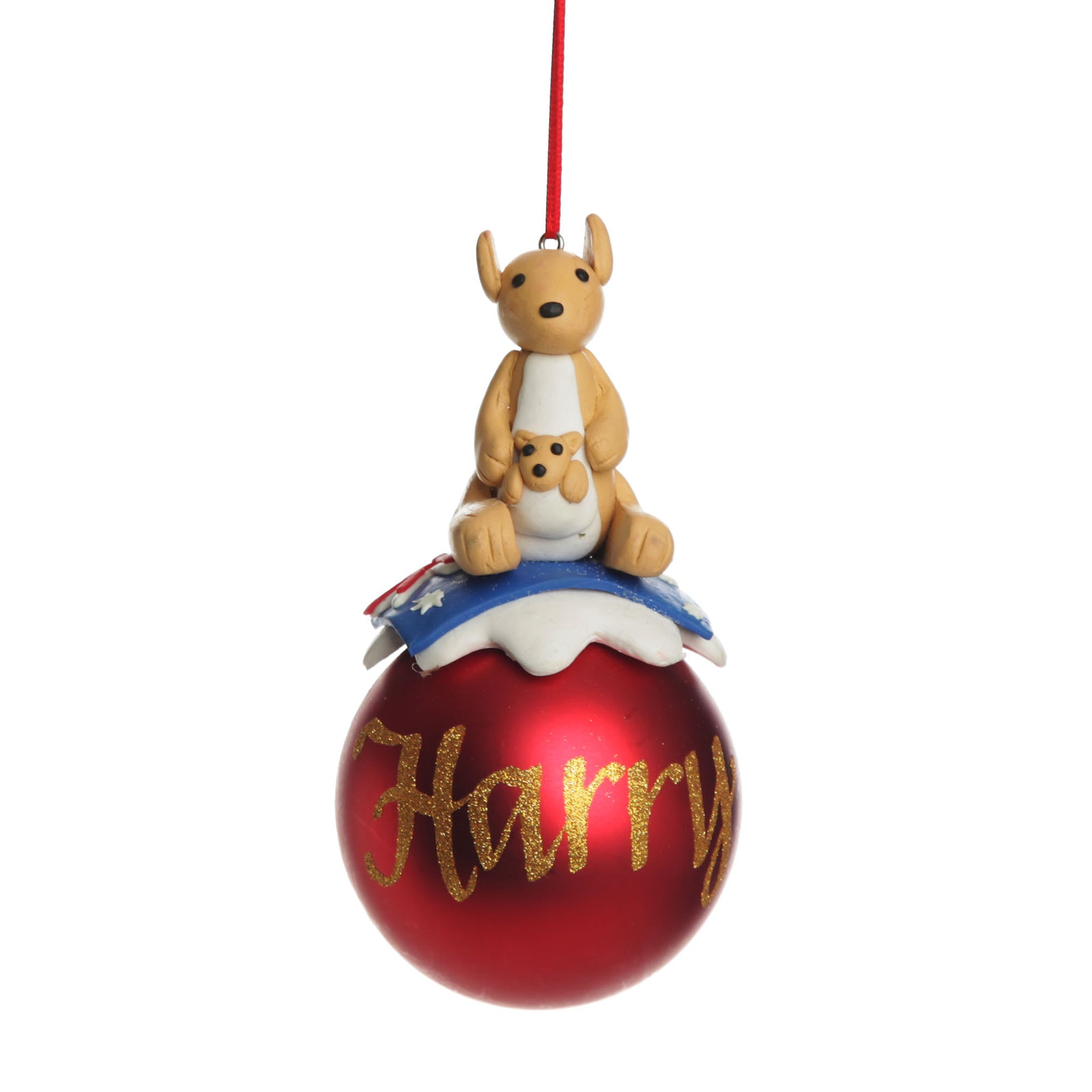 Personalised Kangaroo Christmas Character Bauble