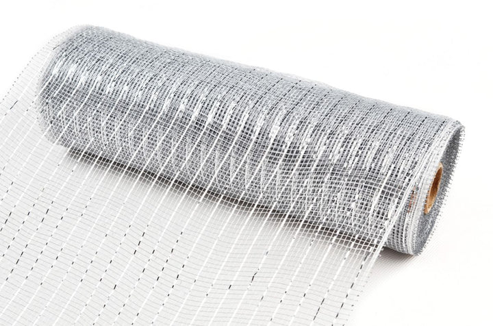 Metallic Silver Decomesh Roll