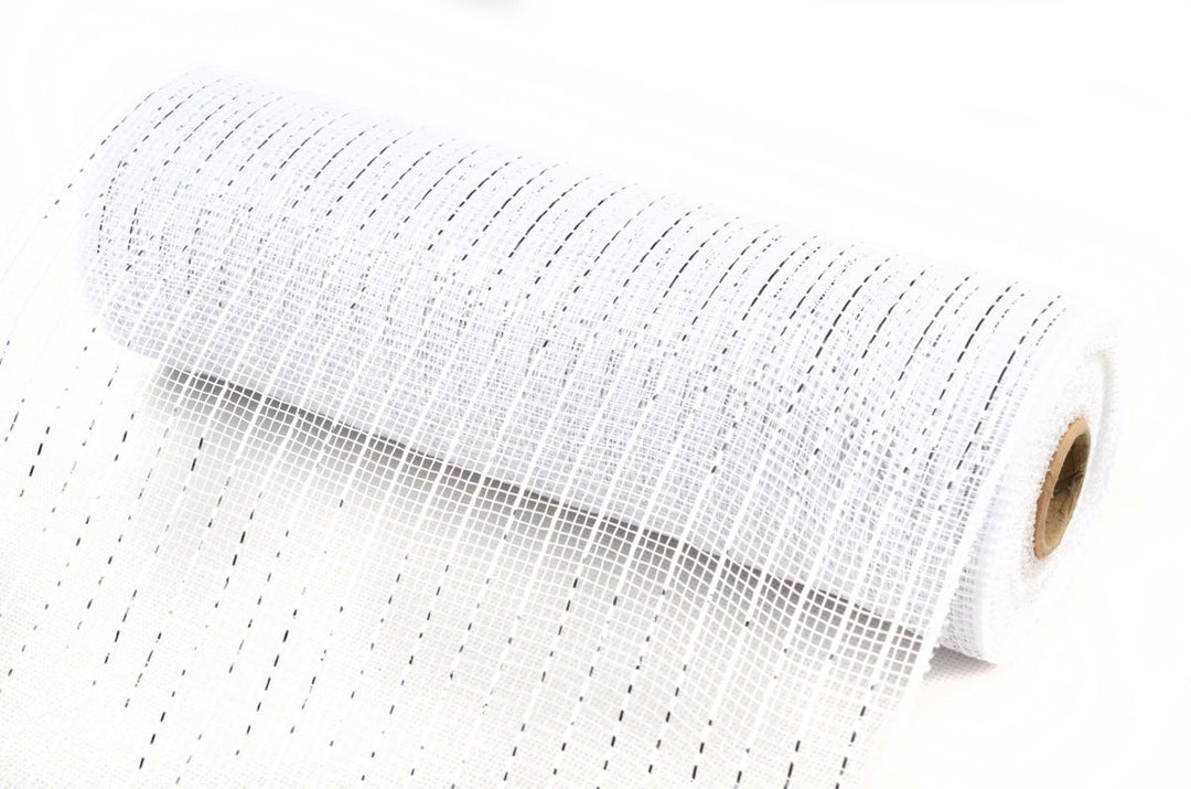 Metallic White Decomesh Roll