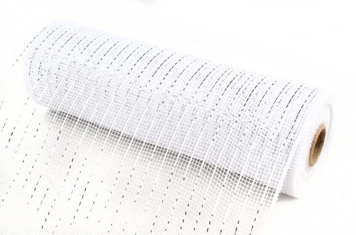 Metallic White Decomesh Roll
