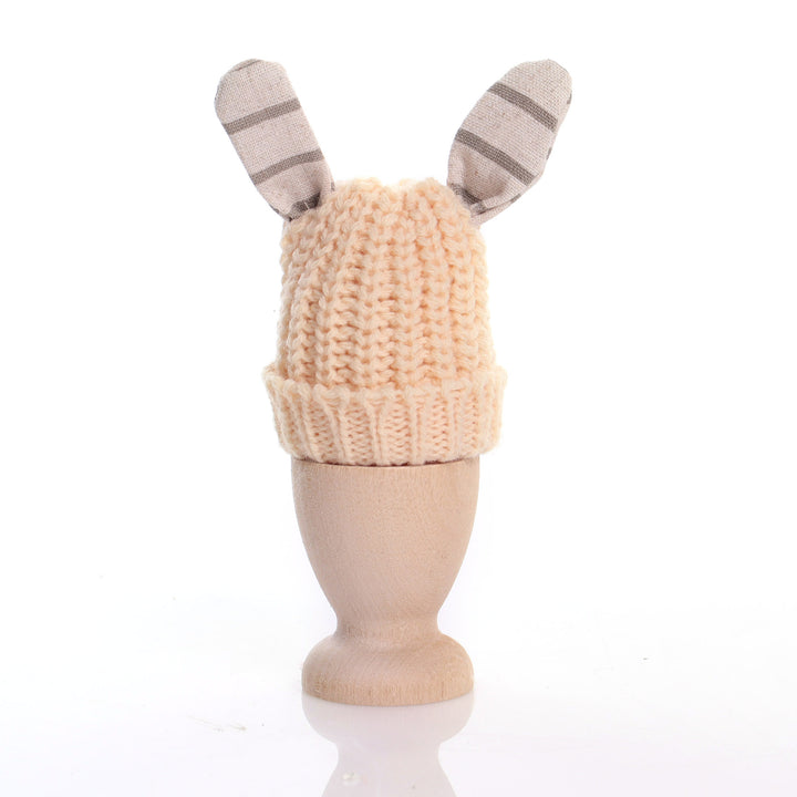 Natural Knitted Bunny Egg Warmer