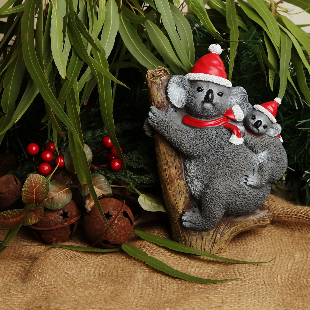 Koala and Joey Australiana Christmas Ornament Backround