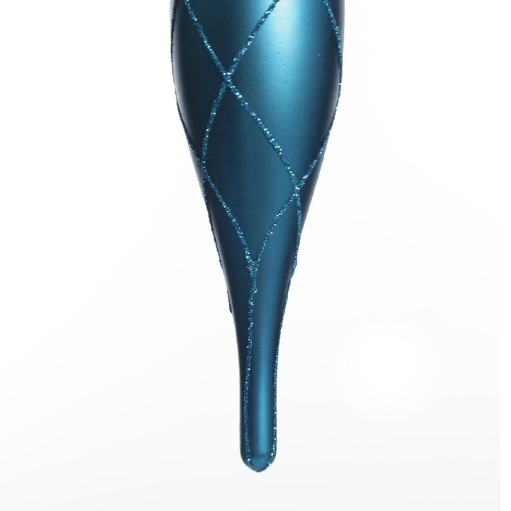Large Blue Christmas Finial Decoration