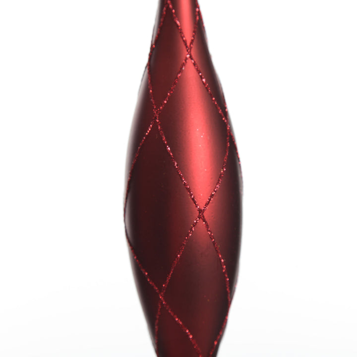 Large Burgundy Christmas Finial Decoration