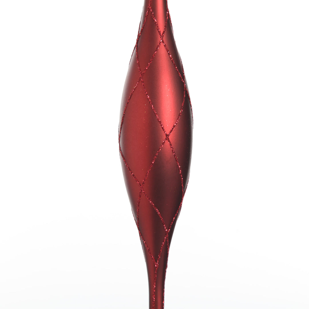 Large Burgundy Christmas Finial Decoration