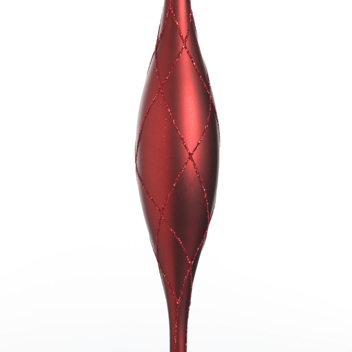 Large Burgundy Christmas Finial Decoration
